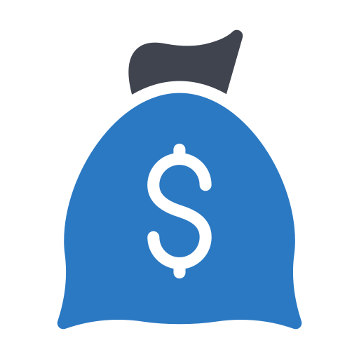 bolsa de dinheiro Essential Color Blue Ícone