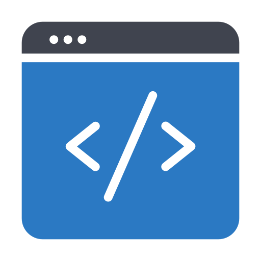 Coding Essential Color Blue icon