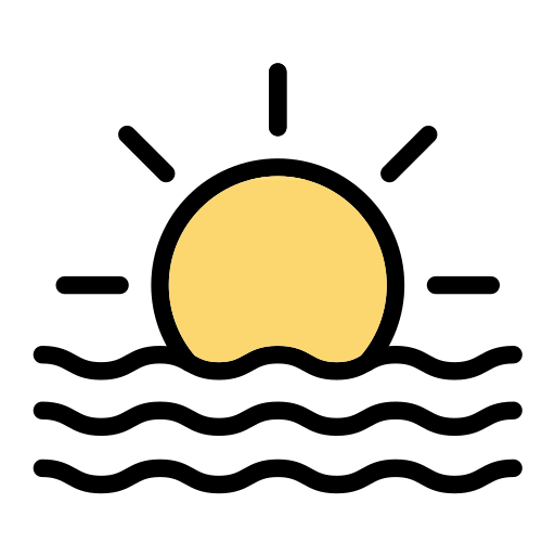 日の出 Generic Outline Color icon
