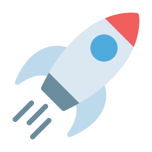 raket lancering Vector Stall Flat icoon