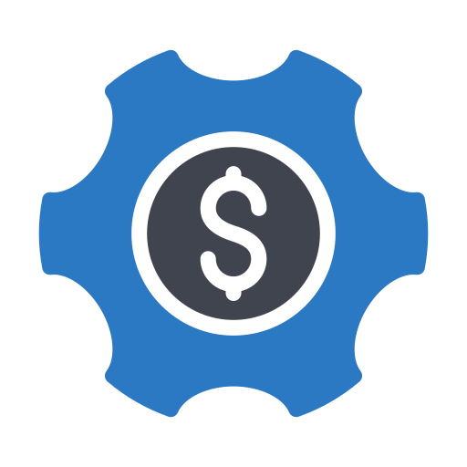 Cogwheel Essential Color Blue icon