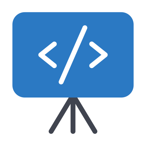 Web programming Essential Color Blue icon