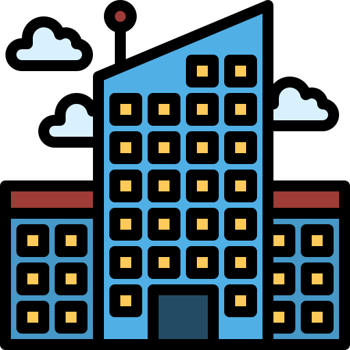 edificio per uffici Generic Outline Color icona