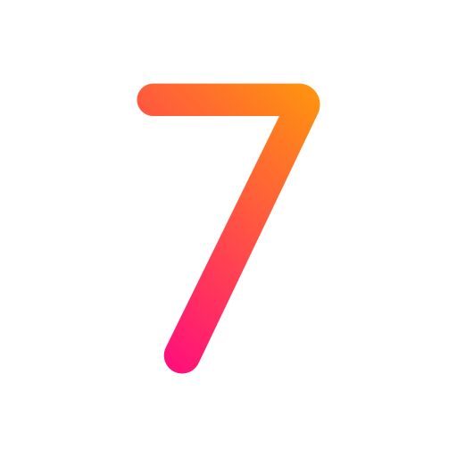 numero 7 Generic Flat Gradient icona