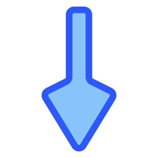 아래쪽 화살표 Generic Blue icon