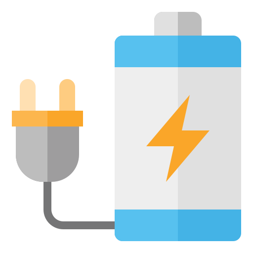 oplaadbare batterij Generic Flat icoon