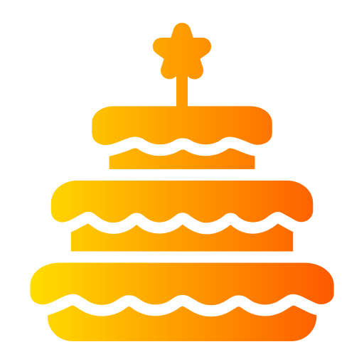 torta di compleanno Generic Flat Gradient icona