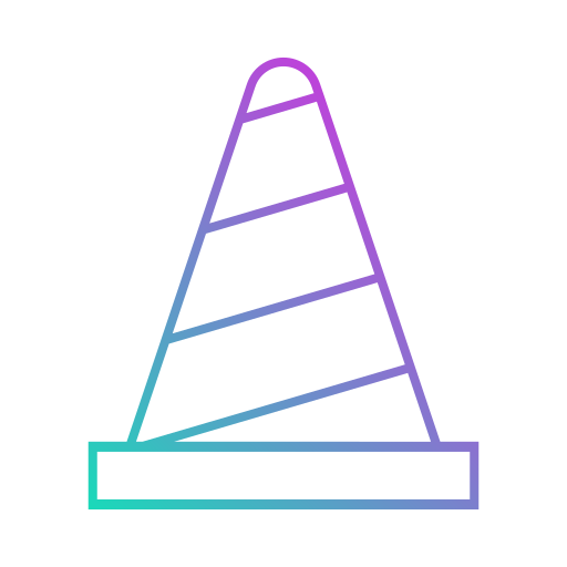 cône de signalisation Generic Gradient Icône