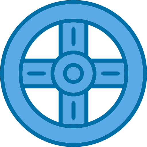Steering wheel Generic Blue icon