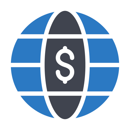 Global economy Generic Blue icon