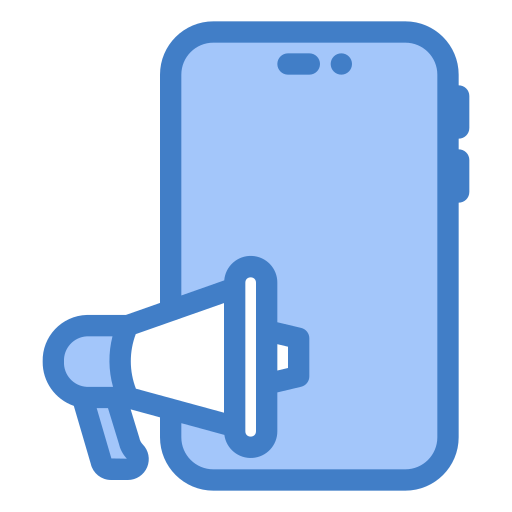 Mobile marketing Generic Blue icon
