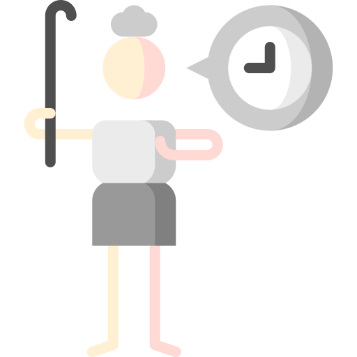 Life expectancy Puppet Characters Flat icon