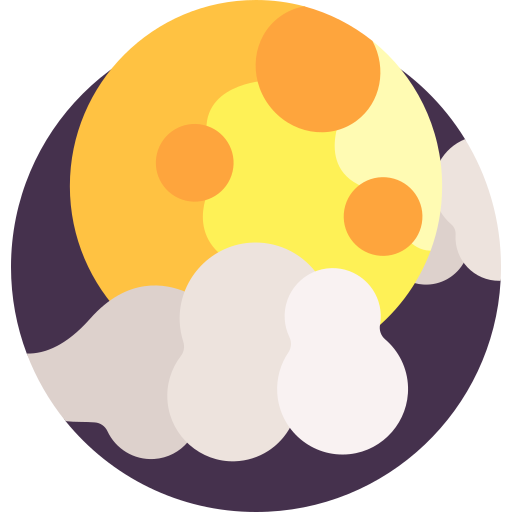 luna Detailed Flat Circular Flat icona