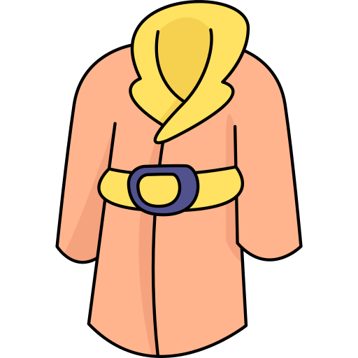 Trench coat Generic Thin Outline Color icon