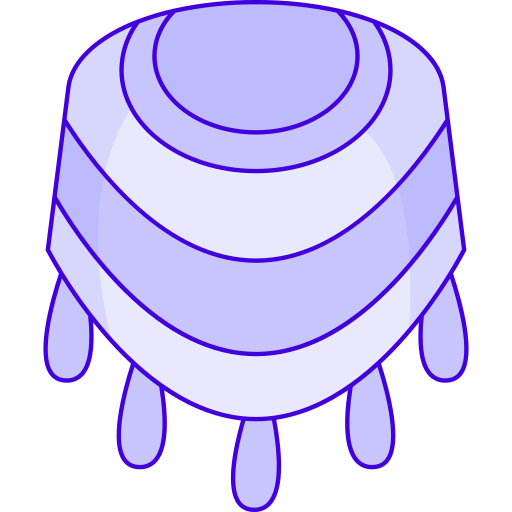 Poncho Generic Thin Outline Color icon