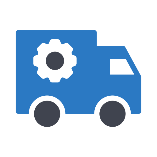 camión de reparto Generic Blue icono