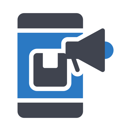 모바일 마케팅 Generic Blue icon