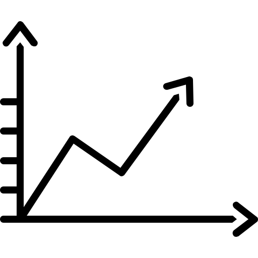 gráfico de linha Generic Glyph Ícone