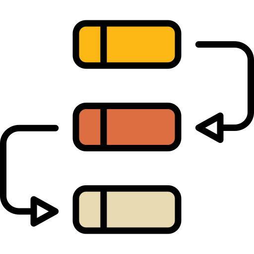 flujo de trabajo Generic Outline Color icono