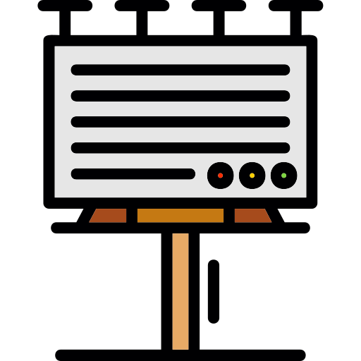 Рекламный щит Generic Outline Color иконка