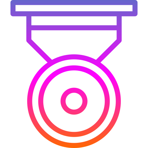 zilveren medaille Generic Gradient icoon