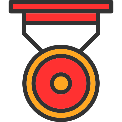 medalla de plata Generic Outline Color icono