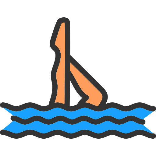 Synchronised swimming Generic Outline Color icon