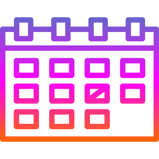 calendrier Generic Gradient Icône