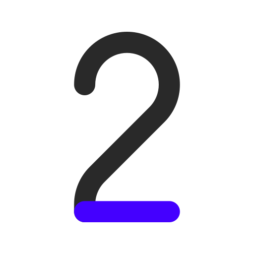 número 2 Generic Outline Color icono