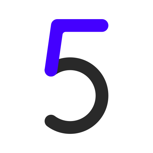 numer 5 Generic Outline Color ikona