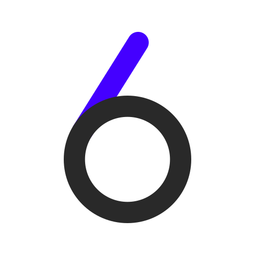 número 6 Generic Outline Color icono