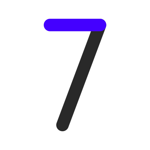 nummer 7 Generic Outline Color icoon