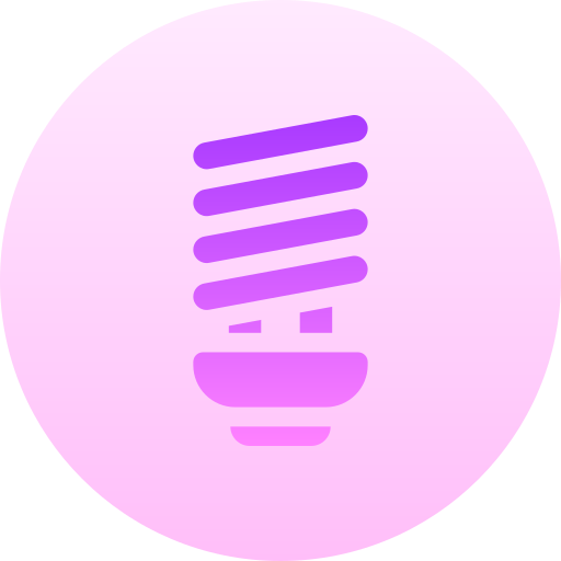 luce fluorescente Basic Gradient Circular icona