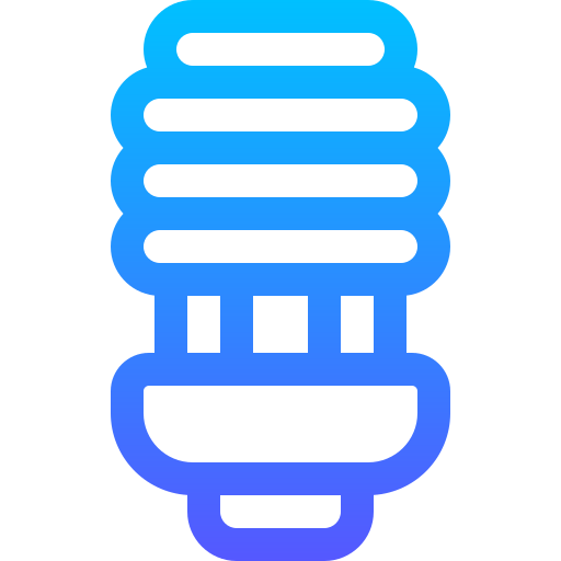Energy saving light Basic Gradient Lineal color icon