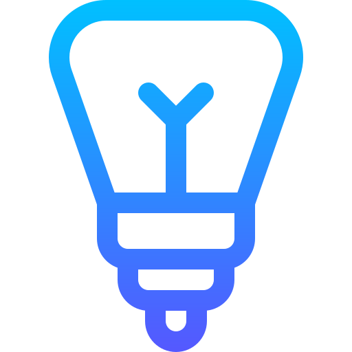 lampadina Basic Gradient Lineal color icona