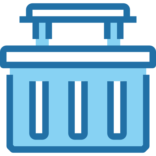 Shopping basket Accurate Blue icon