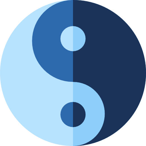 yin yang Basic Rounded Flat ikona