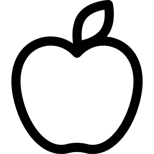manzana Basic Rounded Lineal icono
