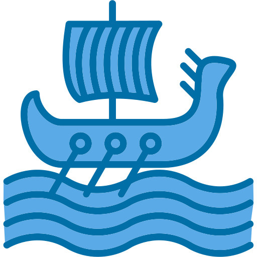 Viking ship Generic Blue icon