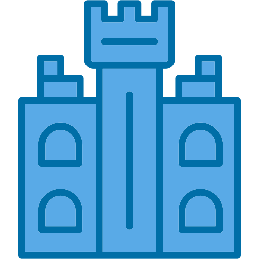 Castle tower Generic Blue icon