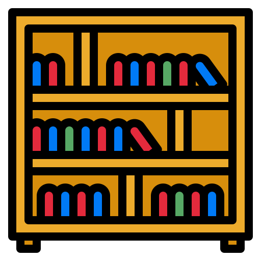 Bookshelf Generic Outline Color icon