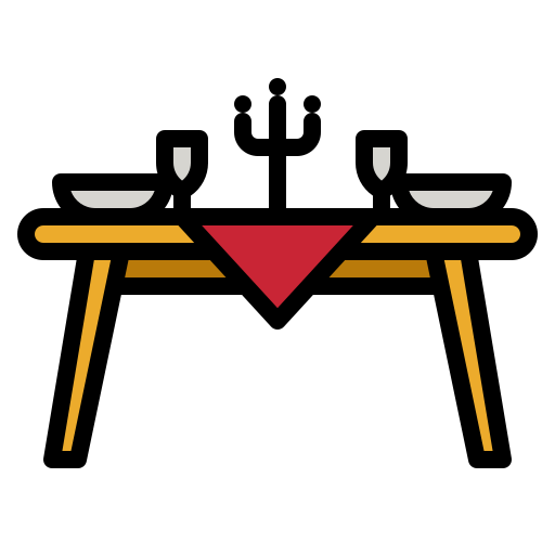 mesa del comedor Generic Outline Color icono