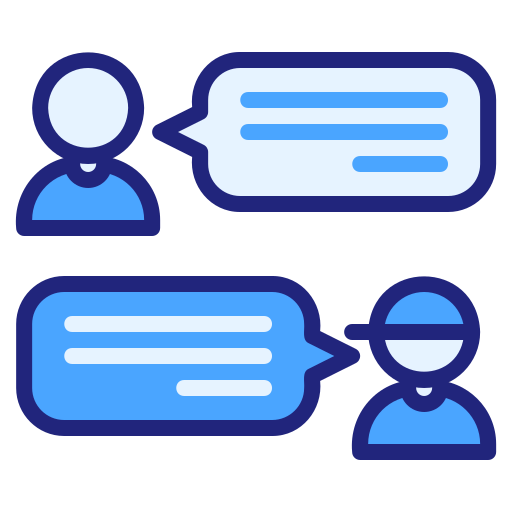 Conversation Generic Blue icon
