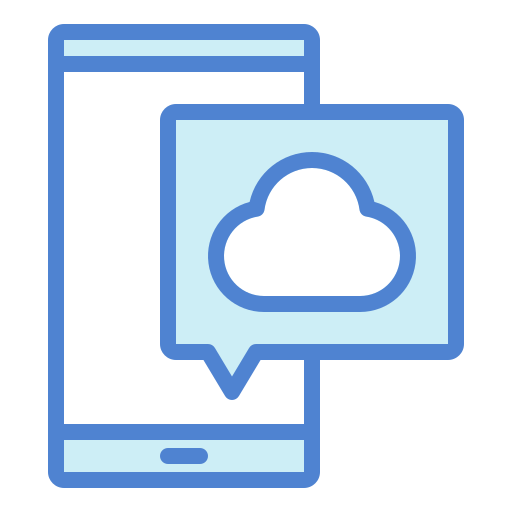 Cloud app Generic Blue icon