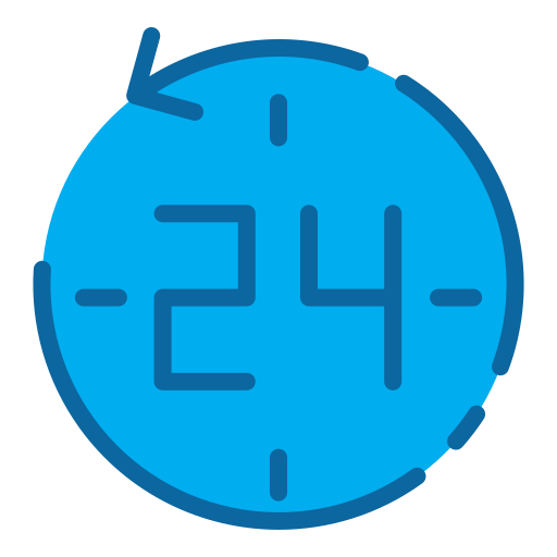 24 horas Generic Blue icono