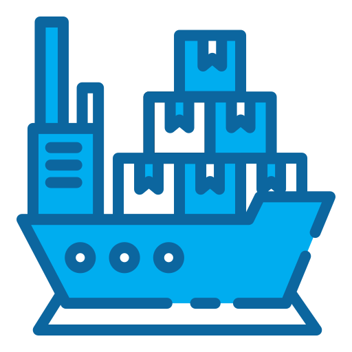 Cargo boat Generic Blue icon