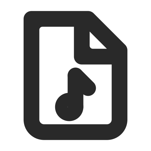 archivo de audio Generic Basic Outline icono