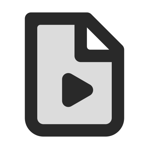 archivo de vídeo Generic Grey icono