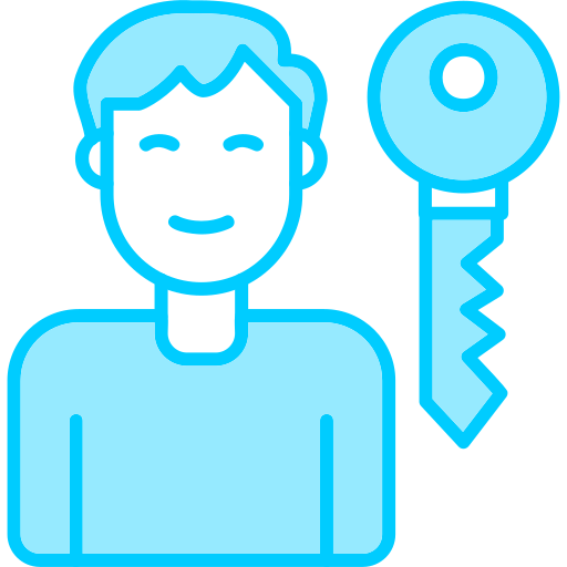 Key person Generic Blue icon