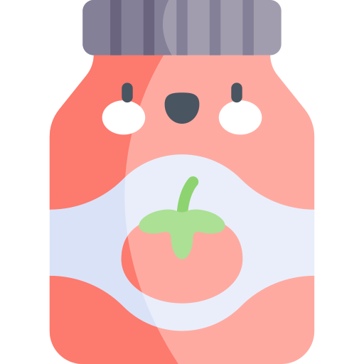 Tomato sauce Kawaii Flat icon